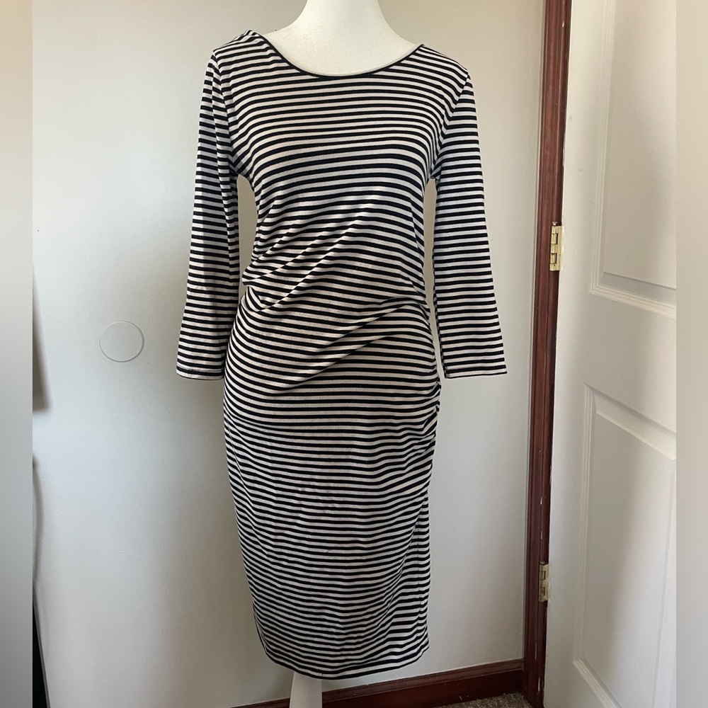 Striped maternity dress